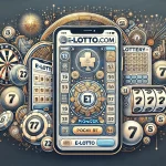 An oblong image representing E-Lotto.com as a pioneer in the digital lottery space, with a blend of traditional lottery elements like tickets and jack